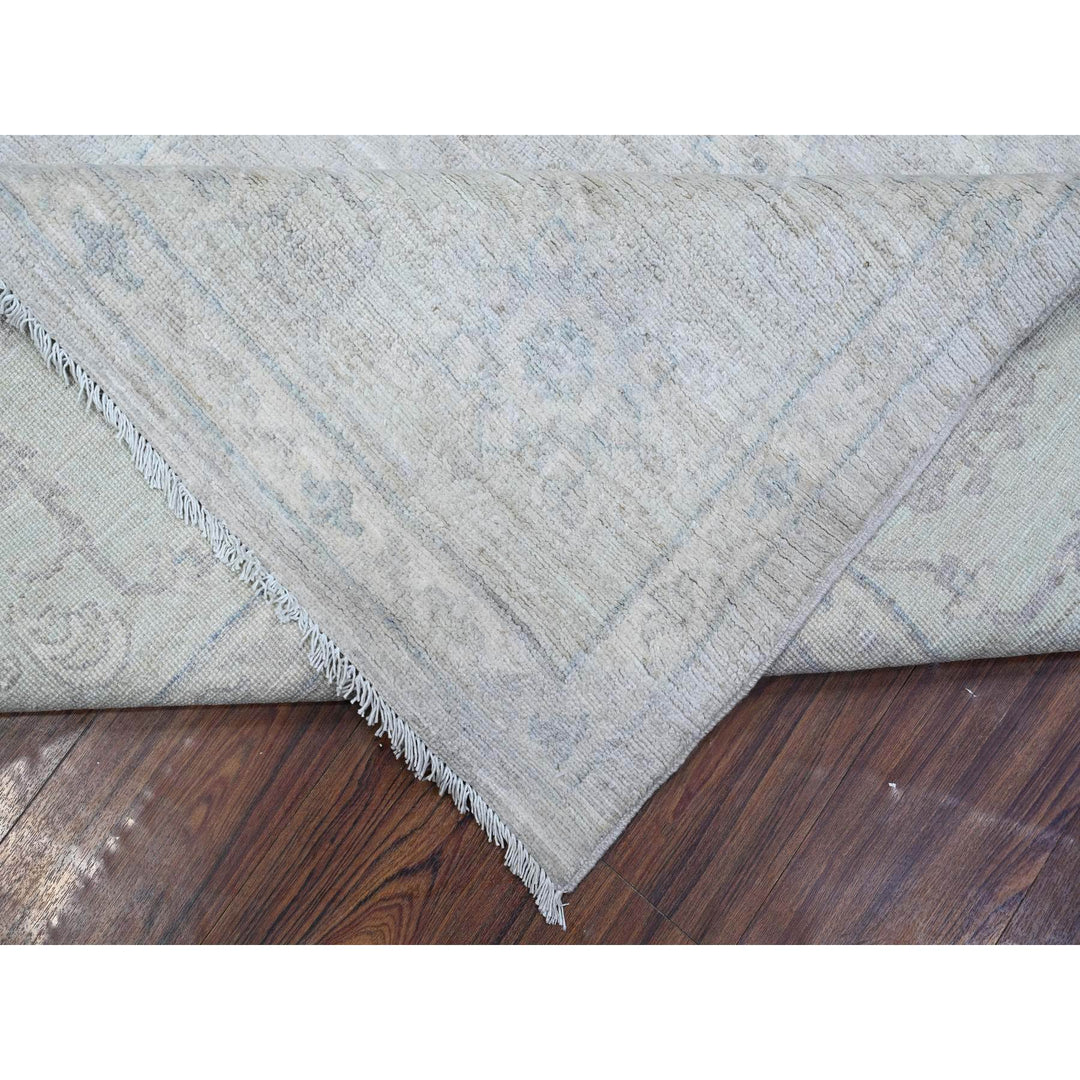 8'10" x 11'6" New Hand Knotted Grey Cotton Rectangle Oriental Rug - MOA10288749