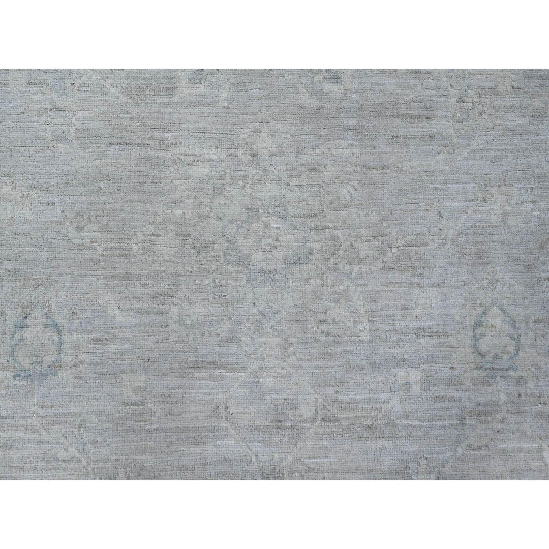 8'10" x 11'6" New Hand Knotted Grey Cotton Rectangle Oriental Rug - MOA10288749