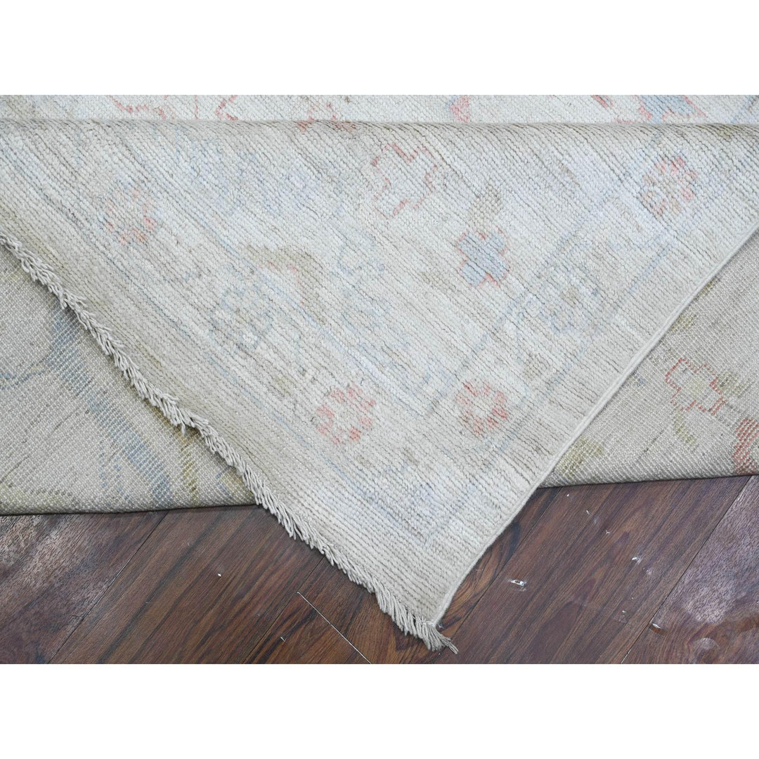 12'2" x 17'11" New Hand Knotted Grey Wool Rectangle Oriental Rug - MOA10288777