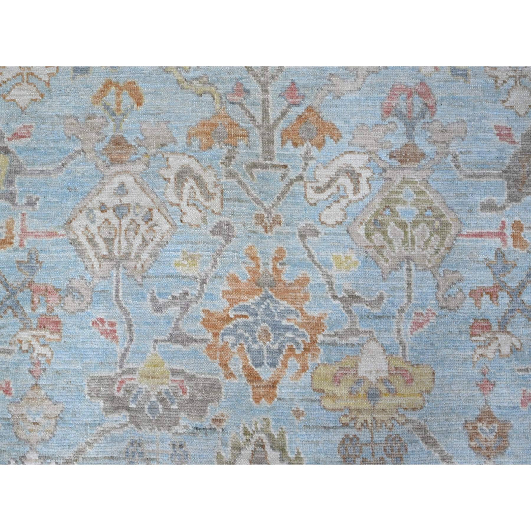 9'0" x 12'6" New Hand Knotted Blue Wool Rectangle Oriental Rug - MOA10288794