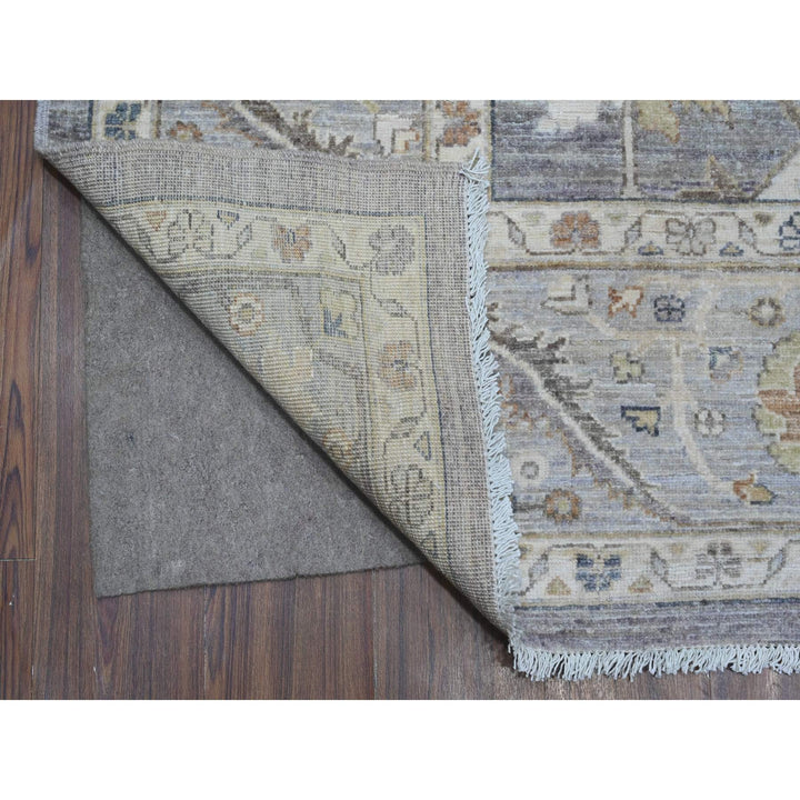 8'2" x 9'10" New Hand Knotted Grey Wool Rectangle Oriental Rug - MOA10288816