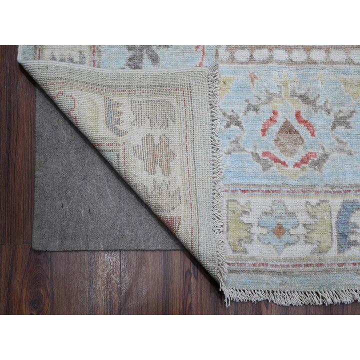 8'10" x 11'11" New Hand Knotted Blue Wool Rectangle Oriental Rug - MOA10288837