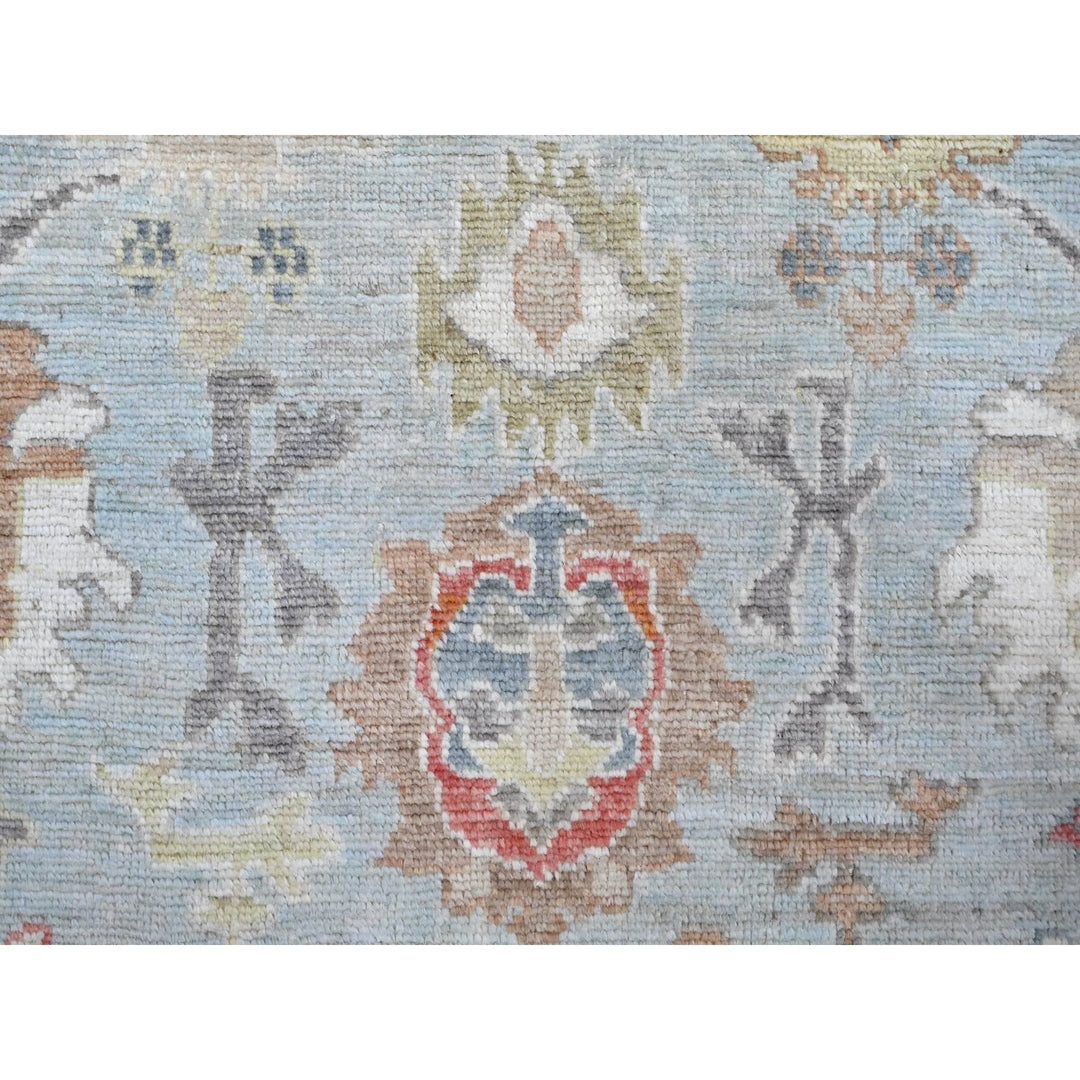 8'10" x 11'11" New Hand Knotted Blue Wool Rectangle Oriental Rug - MOA10288837