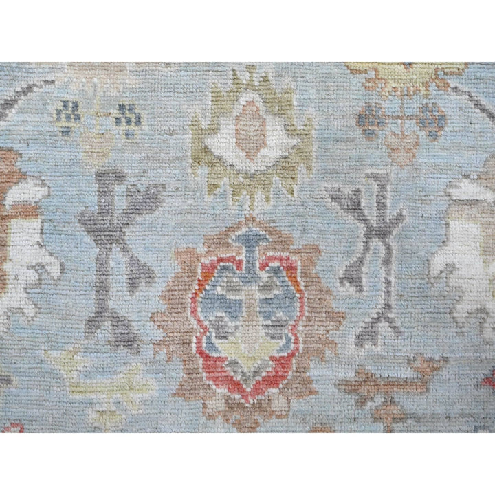 8'10" x 11'11" New Hand Knotted Blue Wool Rectangle Oriental Rug - MOA10288837