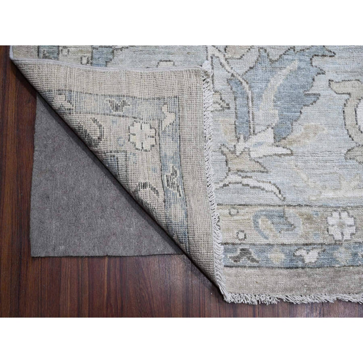 14'0" x 19'2" New Hand Knotted Grey Wool Rectangle Oriental Rug - MOA10288840