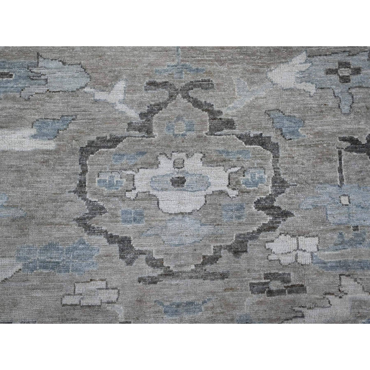 14'0" x 19'2" New Hand Knotted Grey Wool Rectangle Oriental Rug - MOA10288840