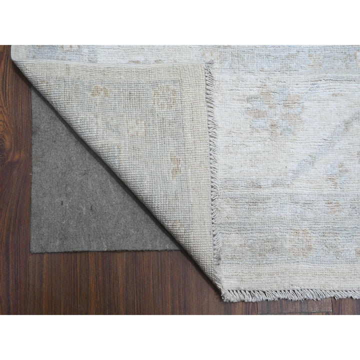 9'0" x 12'8" New Hand Knotted Ivory Wool Rectangle Oriental Rug - MOA10288857