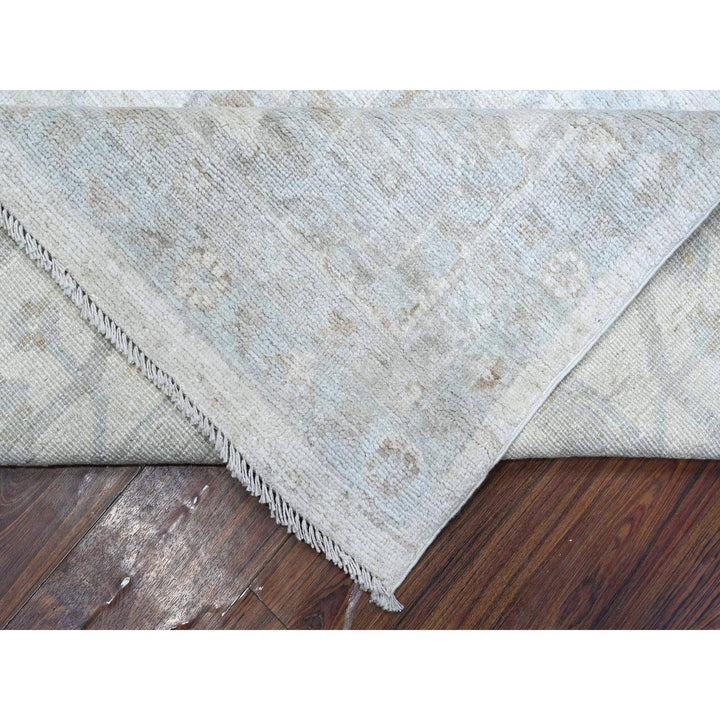 9'0" x 12'8" New Hand Knotted Ivory Wool Rectangle Oriental Rug - MOA10288857