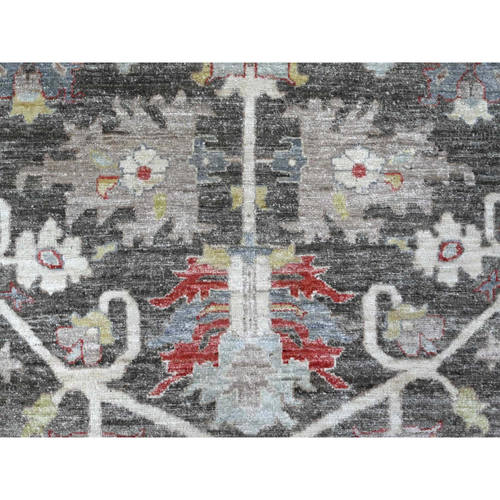 7'11" x 9'7" New Hand Knotted Black Cotton Rectangle Oriental Rug - MOA10288873