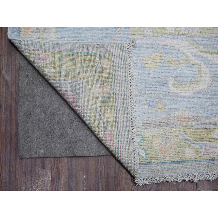 8'10" x 11'8" New Hand Knotted Blue Wool Rectangle Oriental Rug - MOA10288876