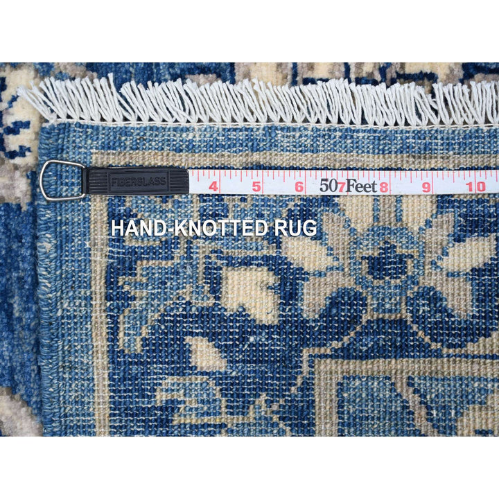 2'10" x 8'3" New Hand Knotted Blue Wool Runner Oriental Rug - MOA10288882