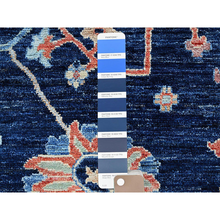 8'3" x 10'0" New Hand Knotted Blue Wool Rectangle Oriental Rug - MOA102888
