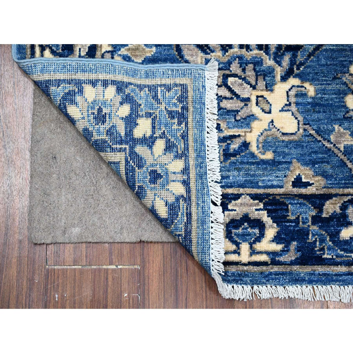 2'7" x 9'11" New Hand Knotted Blue Cotton Runner Oriental Rug - MOA10288904