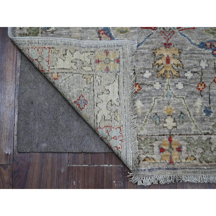 3'0" x 11'7" New Hand Knotted Grey Wool Runner Oriental Rug - MOA10288906