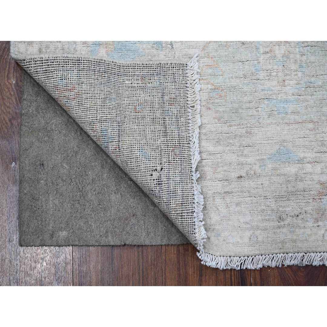 3'1" x 4'11" New Hand Knotted Grey Wool Rectangle Oriental Rug - MOA10288909