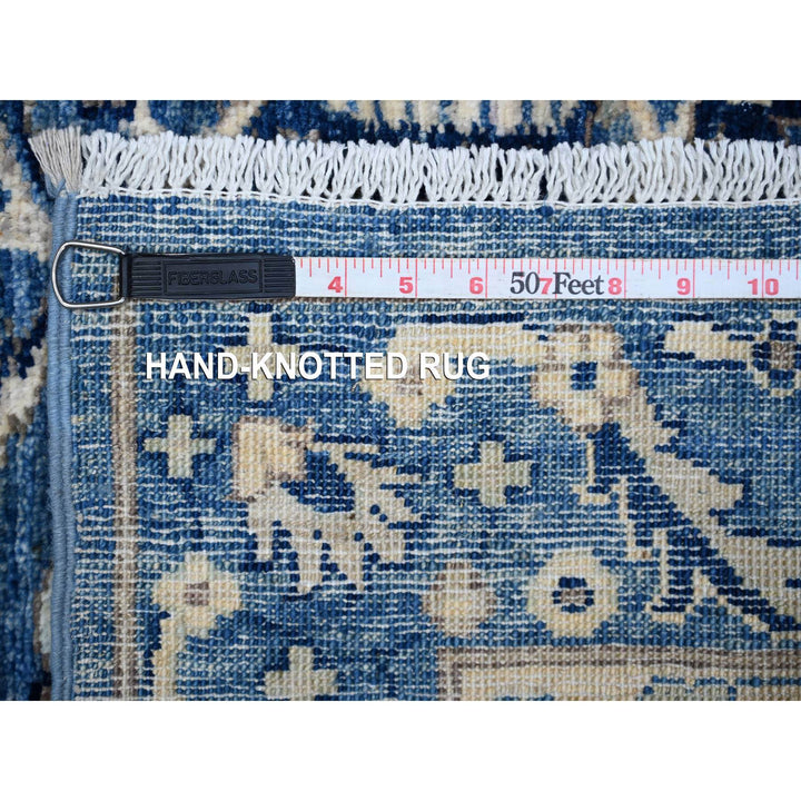 4'1" x 9'6" New Hand Knotted Blue Cotton Runner Oriental Rug - MOA10288911