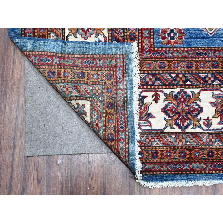 8'0" x 9'11" New Hand Knotted Blue Wool Rectangle Oriental Rug - MOA10288914