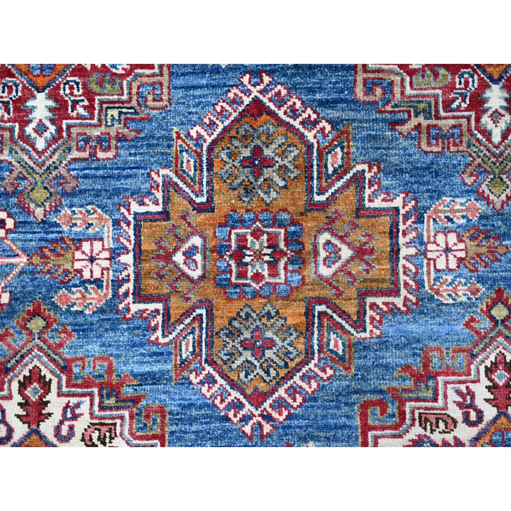 8'0" x 9'11" New Hand Knotted Blue Wool Rectangle Oriental Rug - MOA10288914