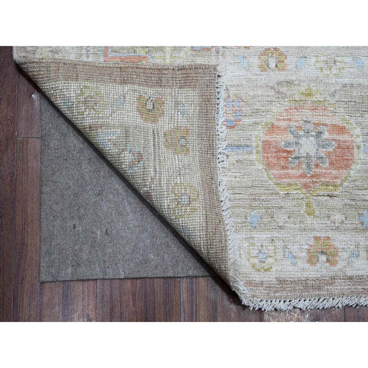 9'2" x 11'4" New Hand Knotted Grey Wool Rectangle Oriental Rug - MOA10288920