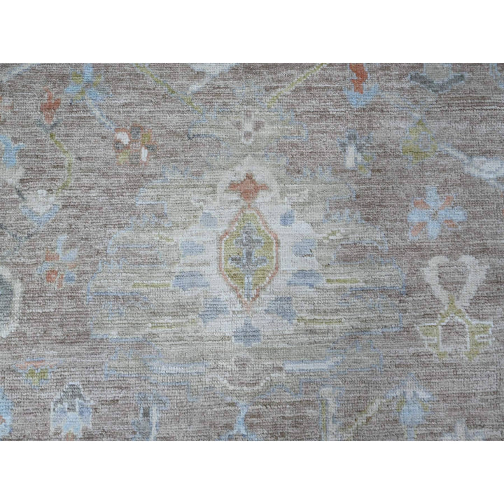 9'2" x 11'4" New Hand Knotted Grey Wool Rectangle Oriental Rug - MOA10288920