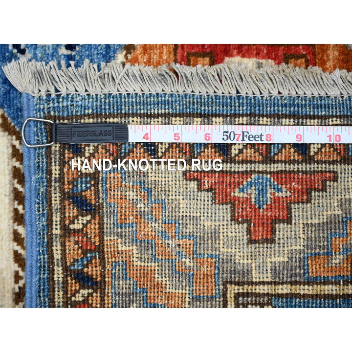 2'5" x 11'8" New Hand Knotted Blue Wool Runner Oriental Rug - MOA10288932