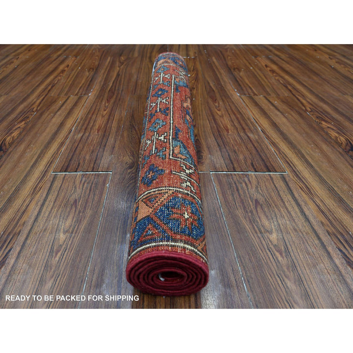 2'10" x 5'10" New Hand Knotted Red Wool Runner Oriental Rug - MOA10288933