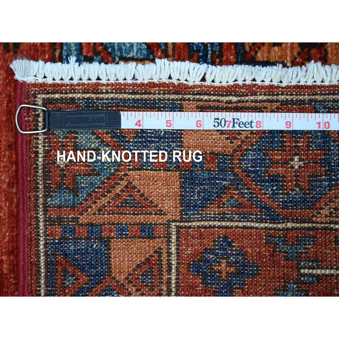 2'10" x 5'10" New Hand Knotted Red Wool Runner Oriental Rug - MOA10288933