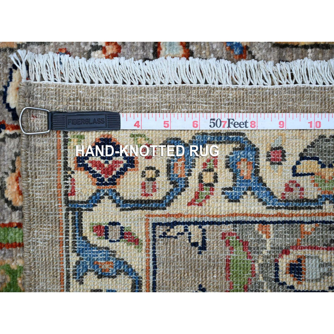 3'0" x 5'11" New Hand Knotted Grey Wool Runner Oriental Rug - MOA10288935