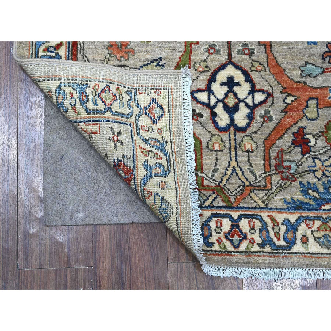 2'11" x 6'2" New Hand Knotted Grey Wool Runner Oriental Rug - MOA10288939