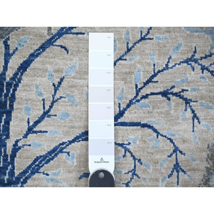 6'0" x 8'5" New Hand Knotted Grey Wool Rectangle Oriental Rug - MOA10288945