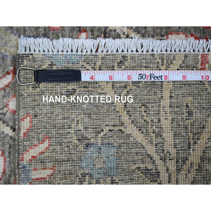 5'0" x 6'10" New Hand Knotted Grey Wool Rectangle Oriental Rug - MOA10288948