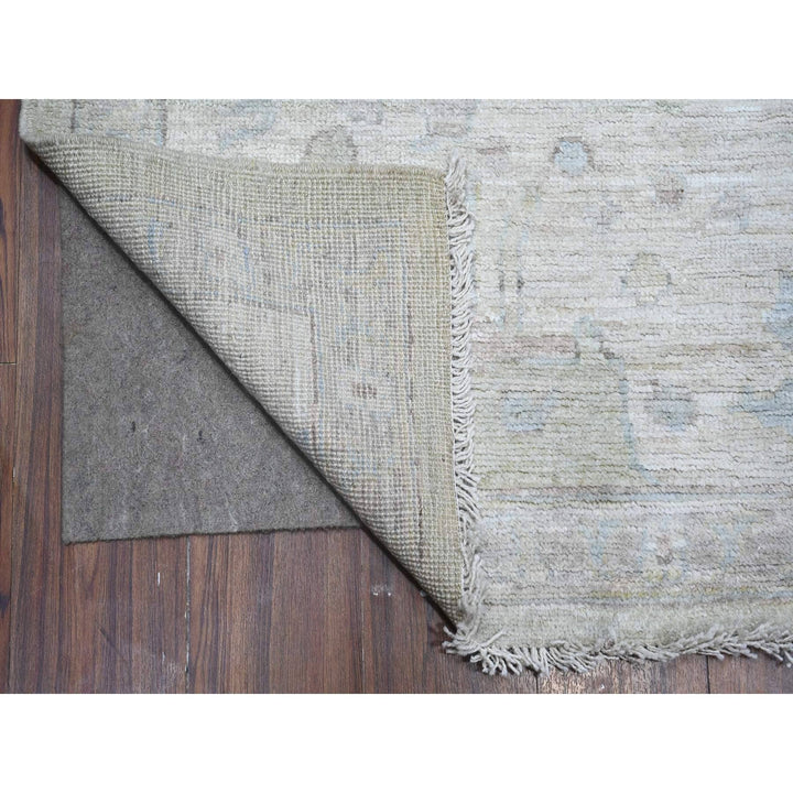 8'11" x 11'4" New Hand Knotted Grey Wool Rectangle Oriental Rug - MOA10288951