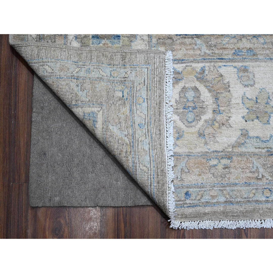 9'0" x 11'10" New Hand Knotted Grey Wool Rectangle Oriental Rug - MOA10288958