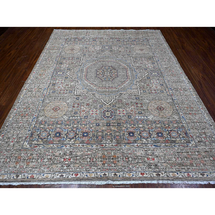 8'3" x 10'0" New Hand Knotted Grey Cotton Rectangle Oriental Rug - MOA10288962