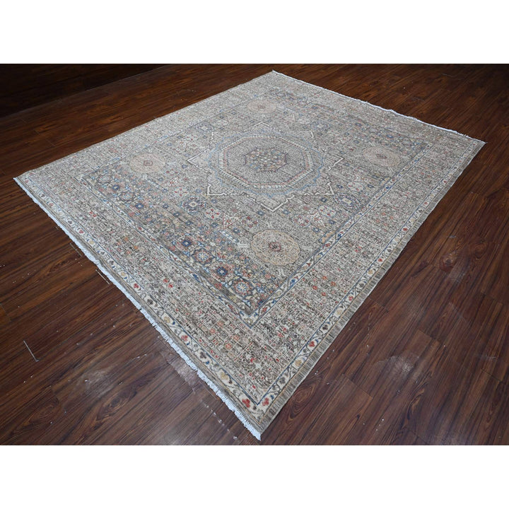 8'3" x 10'0" New Hand Knotted Grey Cotton Rectangle Oriental Rug - MOA10288962