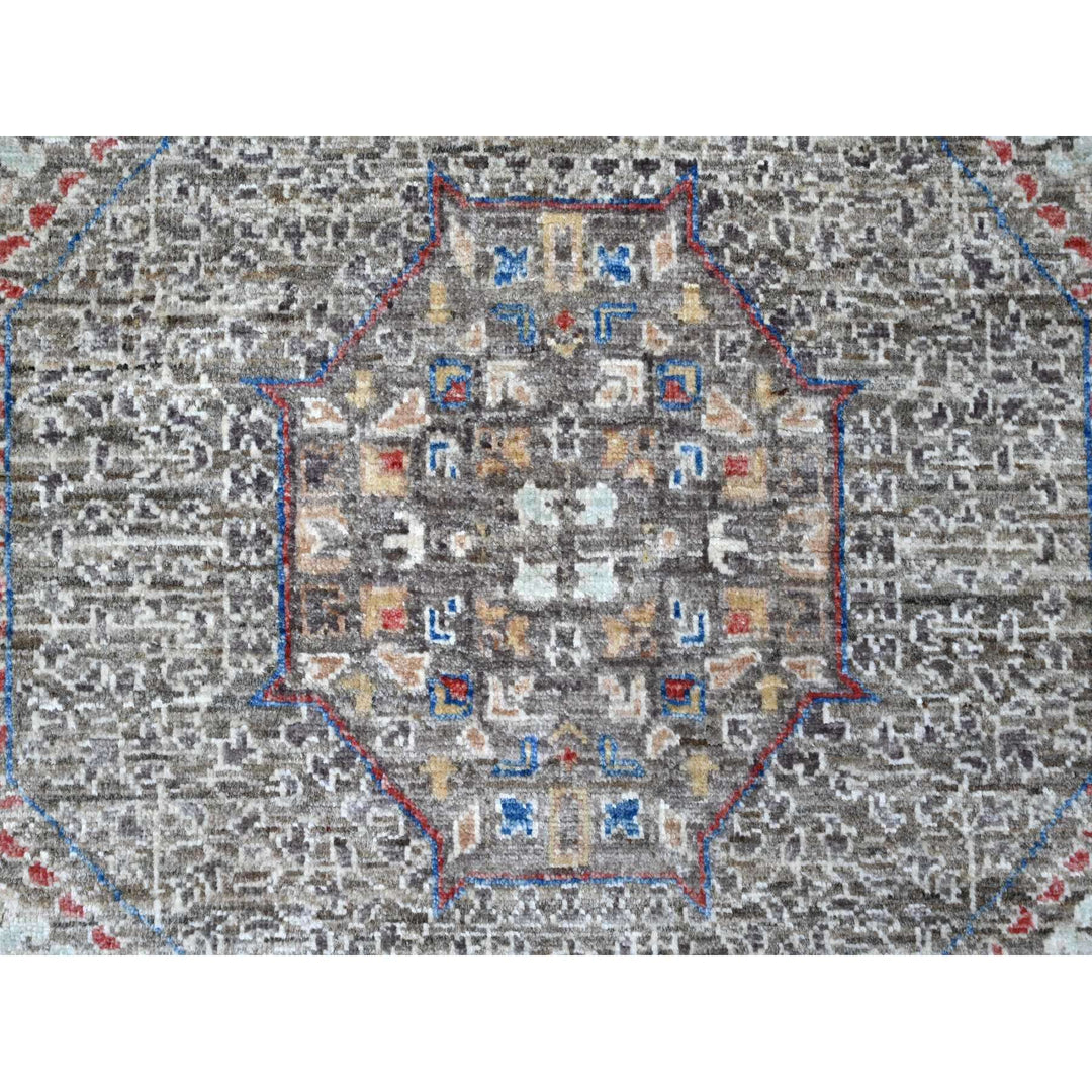 8'3" x 10'0" New Hand Knotted Grey Cotton Rectangle Oriental Rug - MOA10288962