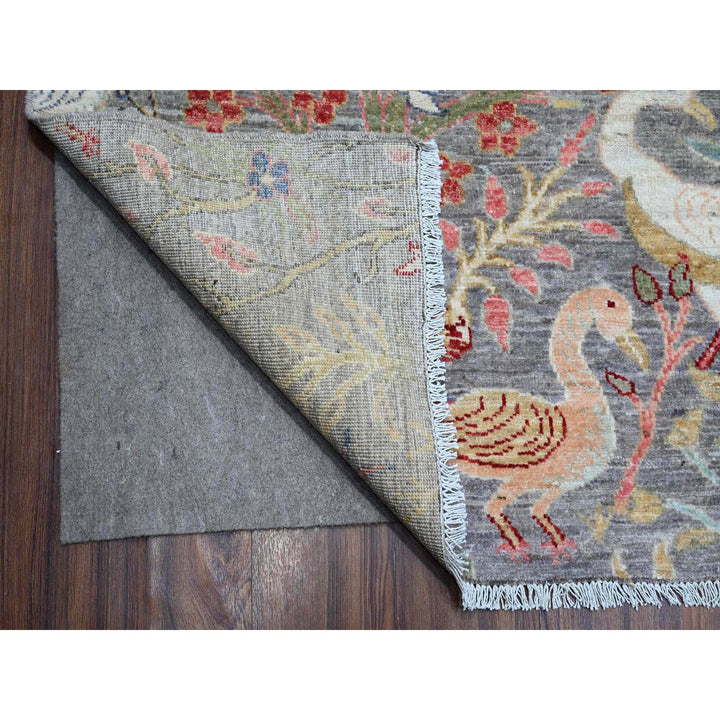 10'4" x 14'3" New Hand Knotted Grey Wool Rectangle Oriental Rug - MOA10288965