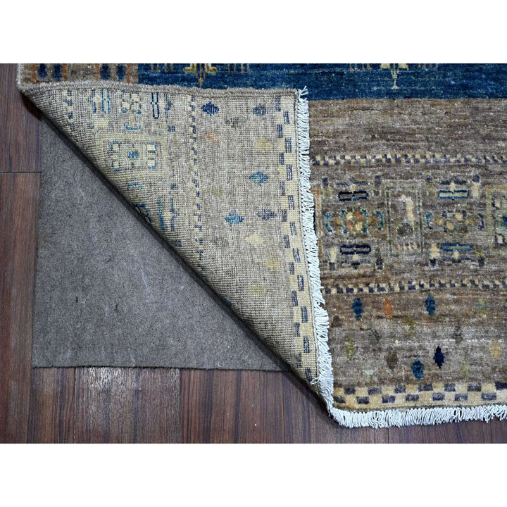 9'1" x 11'8" New Hand Knotted Grey Wool Rectangle Oriental Rug - MOA10288975