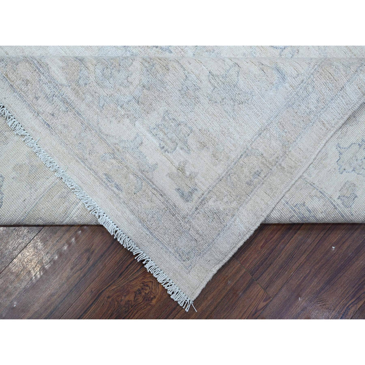 9'1" x 11'5" New Hand Knotted Ivory Wool Rectangle Oriental Rug - MOA10288987