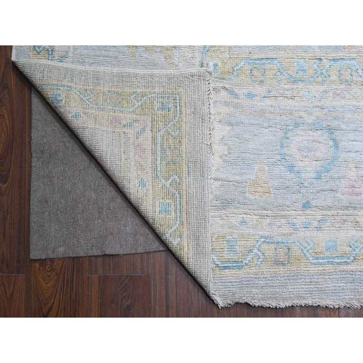 11'9" x 17'4" New Hand Knotted Grey Wool Rectangle Oriental Rug - MOA10288989