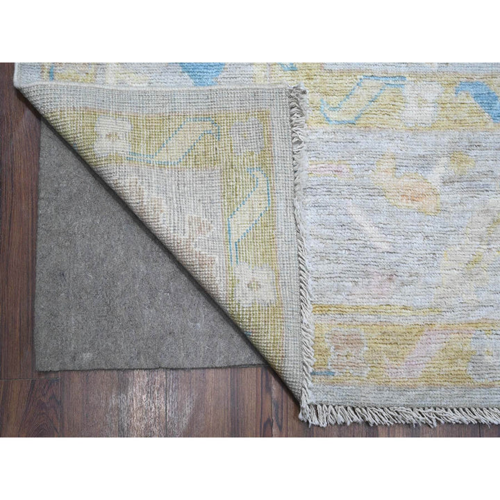 8'10" x 11'7" New Hand Knotted Grey Wool Rectangle Oriental Rug - MOA10288990