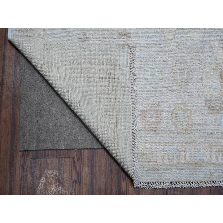 9'0" x 11'10" New Hand Knotted Grey Wool Rectangle Oriental Rug - MOA10288991