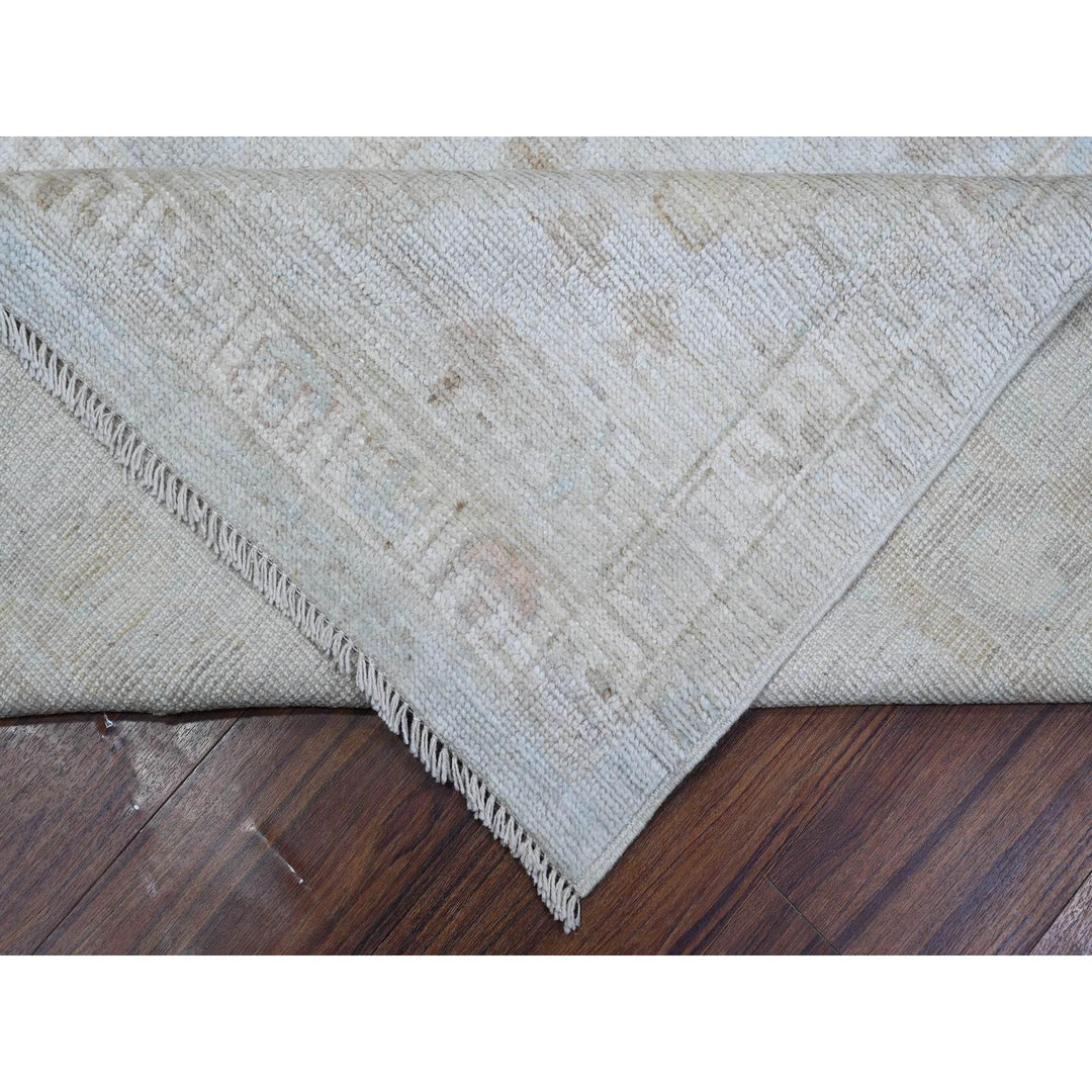 9'0" x 11'10" New Hand Knotted Grey Wool Rectangle Oriental Rug - MOA10288991