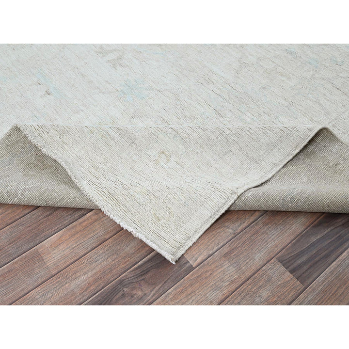 8'0" x 9'11" New Hand Knotted Ivory Wool Rectangle Oriental Rug - MOA102889