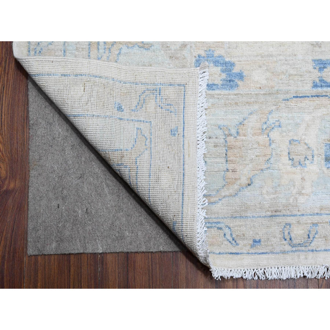 9'10" x 12'4" New Hand Knotted Ivory Wool Rectangle Oriental Rug - MOA10289002