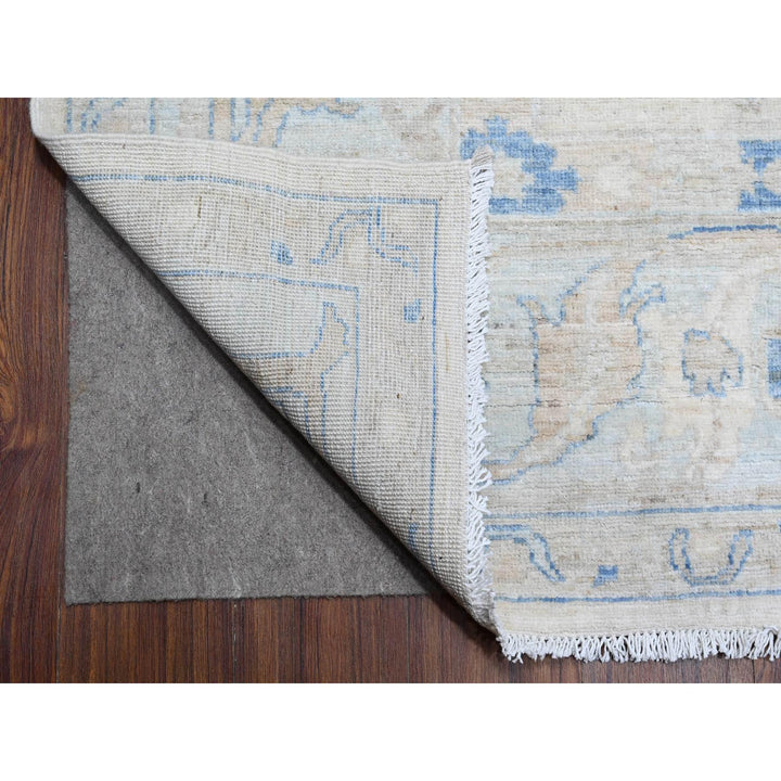9'10" x 12'4" New Hand Knotted Ivory Wool Rectangle Oriental Rug - MOA10289002