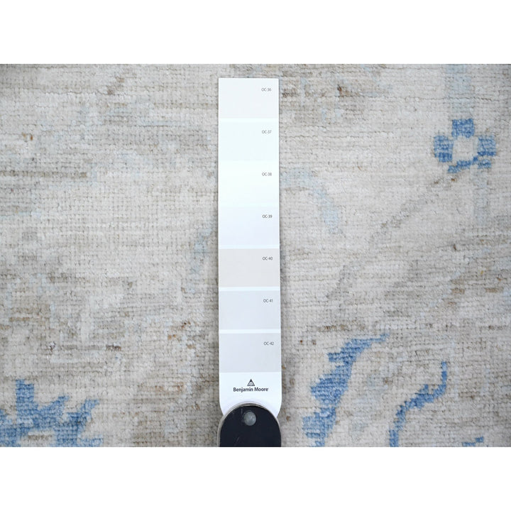 9'10" x 12'4" New Hand Knotted Ivory Wool Rectangle Oriental Rug - MOA10289002