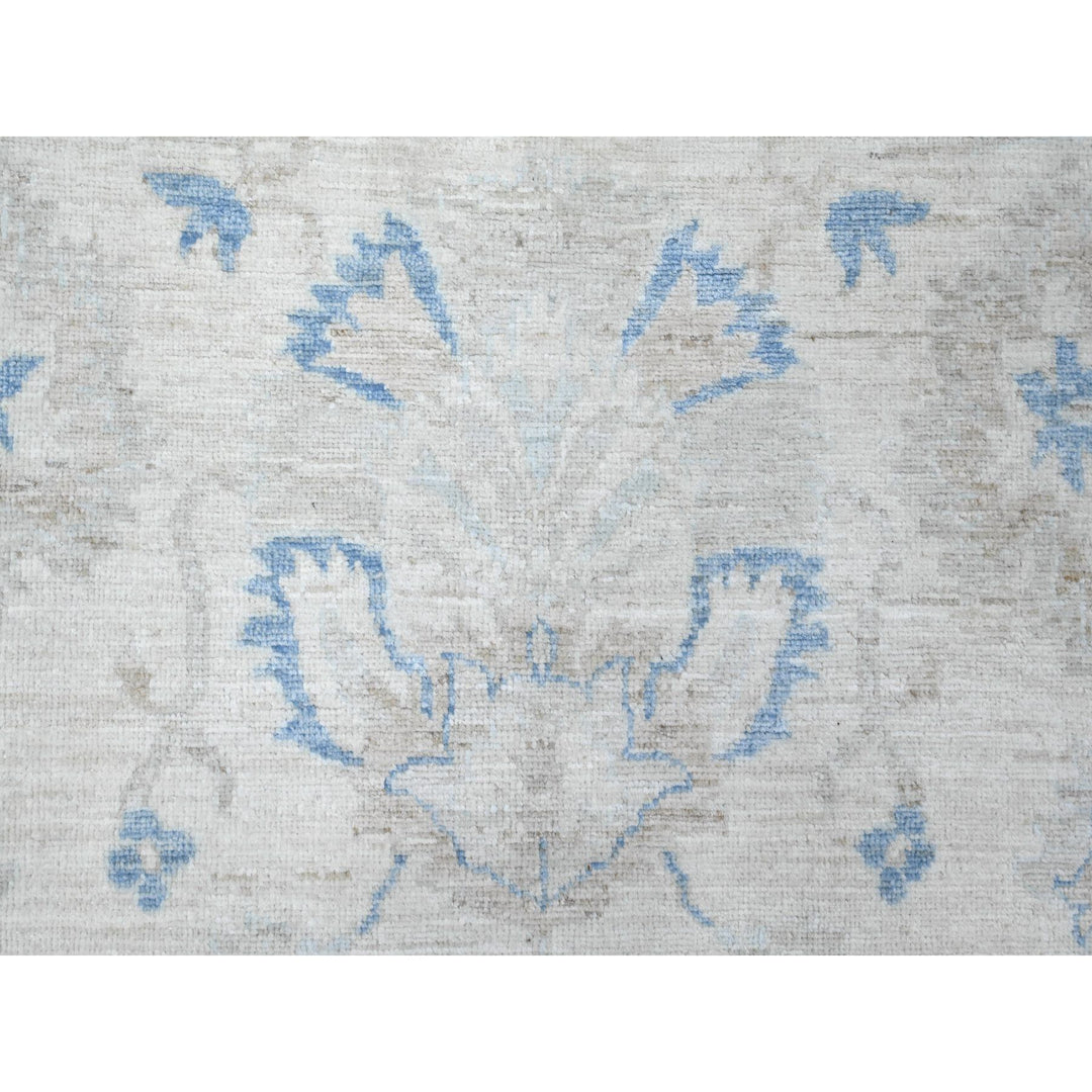 9'10" x 12'4" New Hand Knotted Ivory Wool Rectangle Oriental Rug - MOA10289002