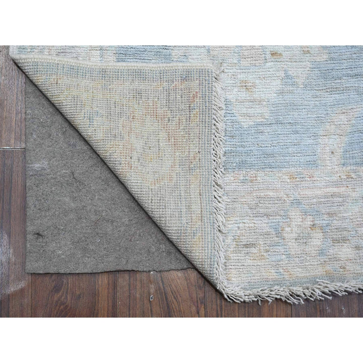 2'10" x 15'5" New Hand Knotted Blue Wool Rectangle Oriental Rug - MOA10289007