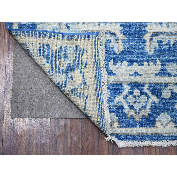 2'10" x 11'9" New Hand Knotted Blue Wool Runner Oriental Rug - MOA10289020